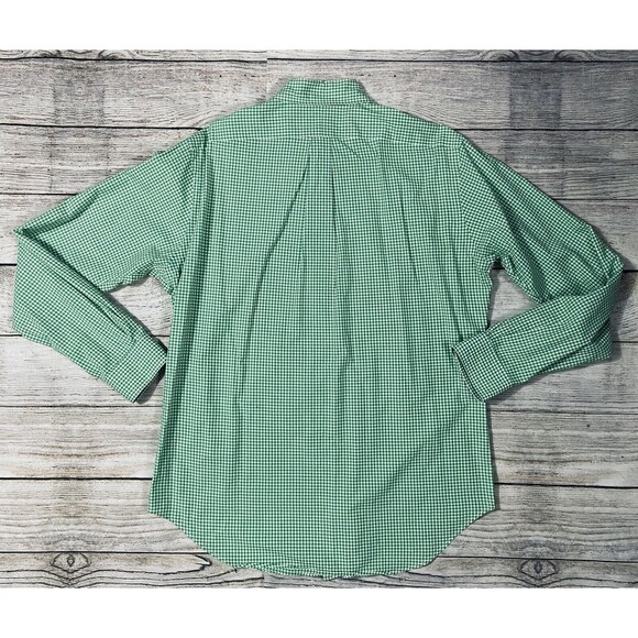 Polo Ralph Lauren Green/White Check Button Down Classic Fit Cotton Shirt Medium - Picture 4 of 4